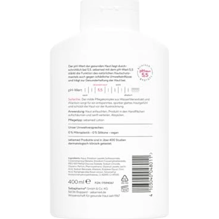 Sebamed Wellness Dusche 400 ml, Duschgel für empfindliche Haut mit Wasserlilienextrakt und Allantoin, pH 5,5, seifenfrei, vegan – Bild 2