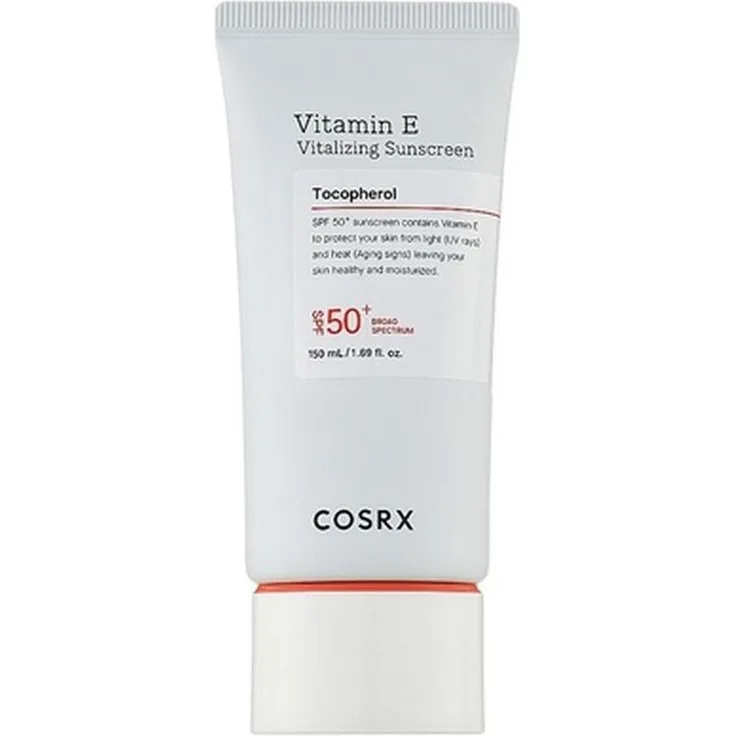 Cosrx Vitamin E Vitalizing Sunscreen, Sonnencreme SPF 50+, hochwirksamer UVA/UVB Schutz, 150 ml