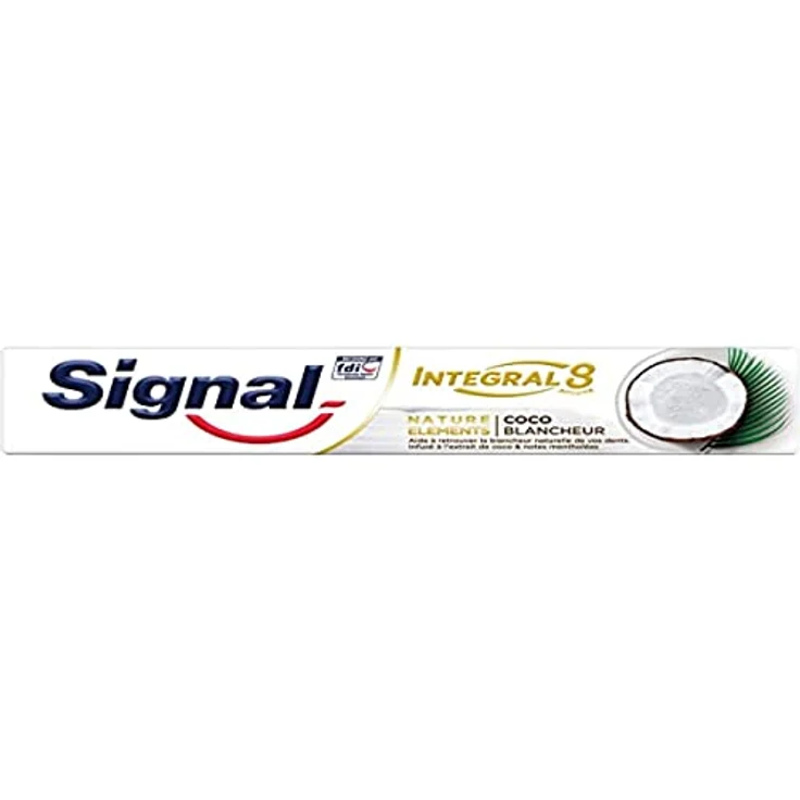 Signal Integral 8 antibakterielle Zahnpasta Nature Elements Coco Blancheur, klinisch erwiesene antibakterielle Formel, 75 ml