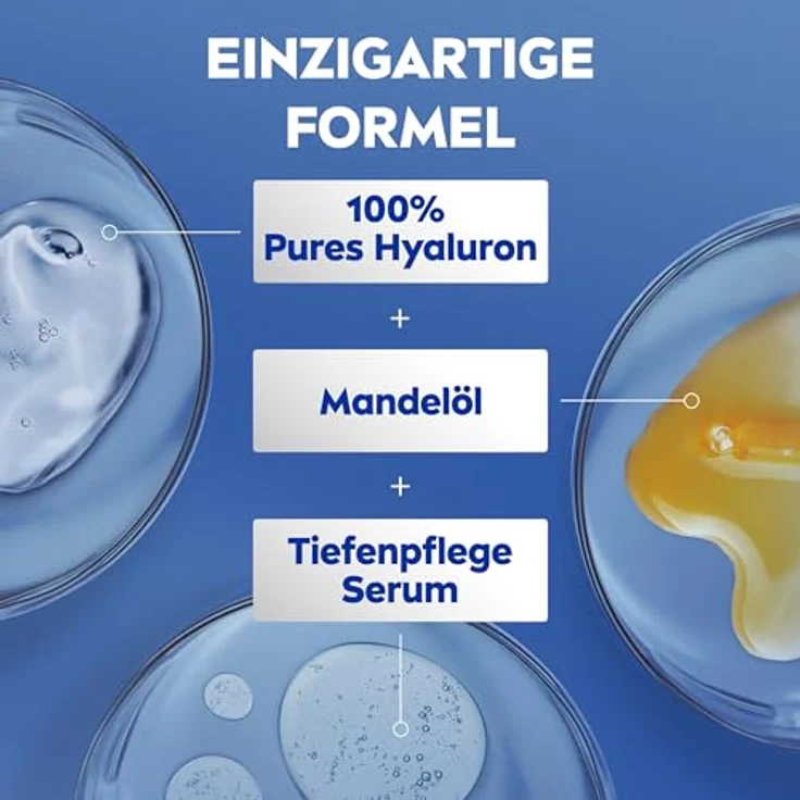 NIVEA Reichhaltige Body Milk, intensiv pflegende Körpercreme mit purem Hyaluron, Mandelöl und Tiefenpflege Serum, Lotion für trockene Haut (250 ml) – Bild 4