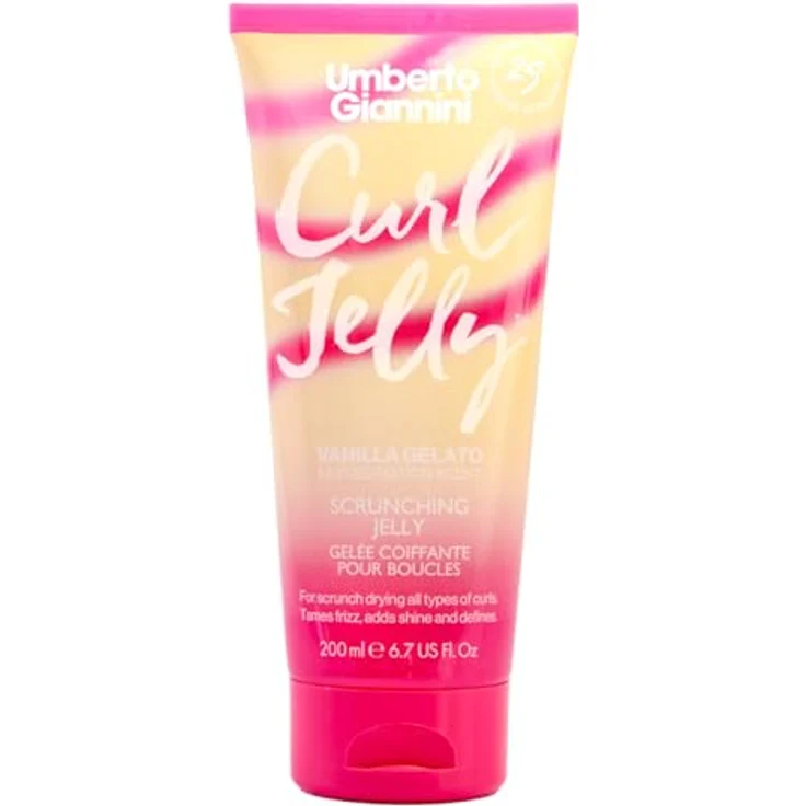 Umberto Giannini Curl Jelly Gelato Scrunching Jelly Haargel, limitierte Auflage mit Vanilleduft, silikonfrei, 200 ml – Bild 1