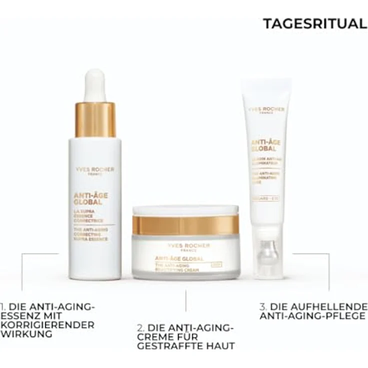 Yves Rocher Reichhaltige Verschönernde Anti-Aging-Creme mit Gold-Achillea-Extrakt, regeneriert und strafft, für alle Hauttypen, 50 ml – Bild 5