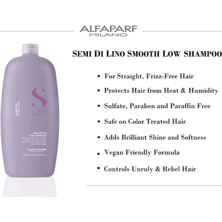 Alfaparf SEMI DI LINO SMOOTH smoothing low shampoo 1000 ml – Bild 4
