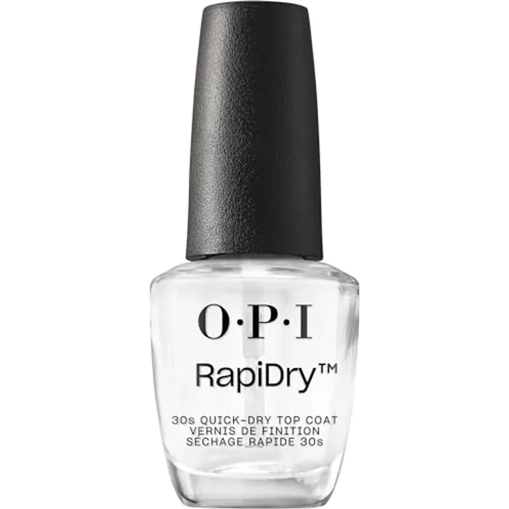 OPI RapiDry Top Coat, schnelltrocknender Überlack für Nägel, transparent, 15 ml