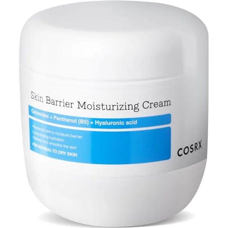 COSRX Skin Barrier Feuchtigkeitscreme, 450 ml, Körper- und Gesichtscreme mit Ceramid & Hyaluronsäure, parfümfrei, für trockene Haut, dermatologisch getestet