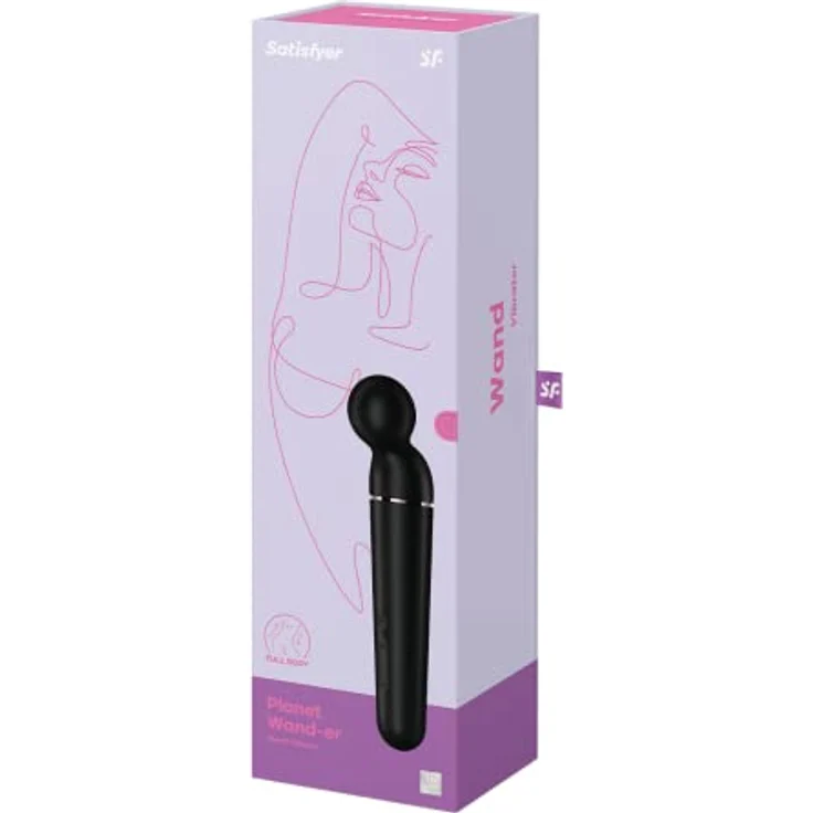 Satisfyer Planet Wand-er Massagestab, 60 Vibrationsmodi, wasserfest (IPX7), 30,5 cm, in Schwarz – Bild 4