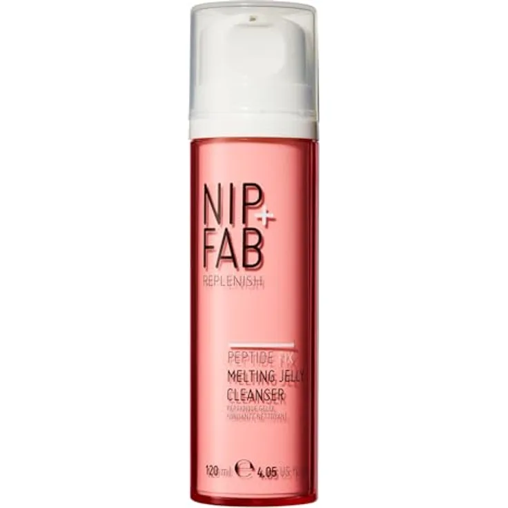 Nip+Fab Peptide Fix Melting Jelly Cleanser, 120 ml, mit Mischung von Peptiden, für alle Hauttypen, Feuchtigkeitsspendend und aufpolsternd, Anti-Poren, Anti-Aging, Kollagenproduktion fördernd