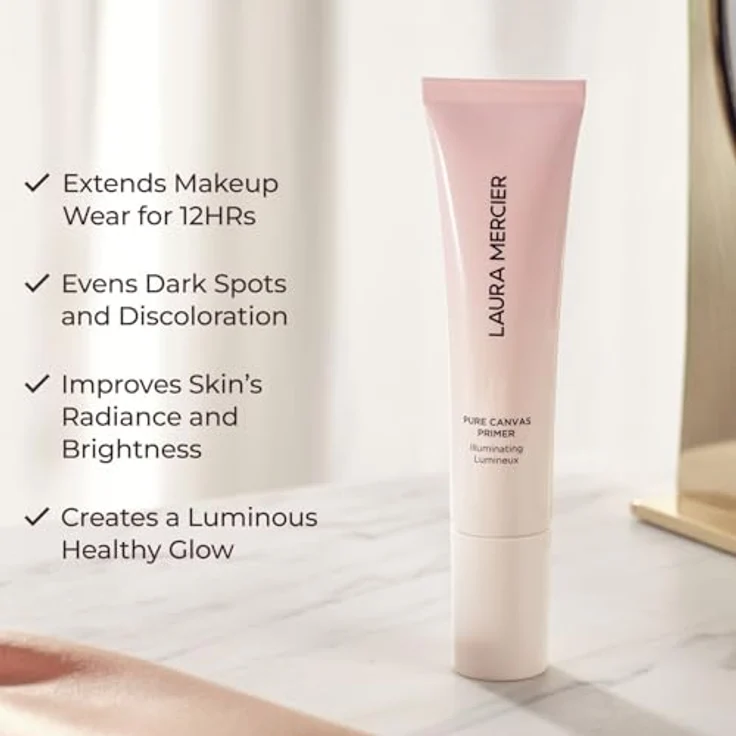 Laura Mercier Pure Canvas Illuminating Primer, 30 ml, feuchtigkeitsspendender Make-up-Primer mit strahlendem Glow – Bild 4