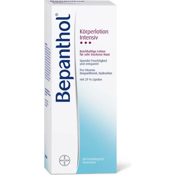 Bepanthol Intensiv Körperlotion, 200 ml Flasche für sehr trockene Haut, unterstützt die Hautschutzbarriere, geeignet für Diabetes