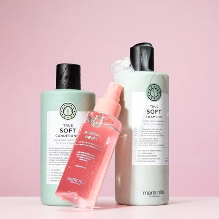 Maria Nila Holiday Box True Soft, Pflegeset für trockenes & strapaziertes Haar – Shampoo, Conditioner & Maske – feuchtigkeitsspendend, glättend, vegan – Bild 2