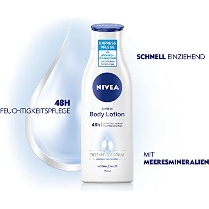 Nivea Bodylotion und Milk Express Feuchtigkeits Bodylotion 250 ml  – Bild 4
