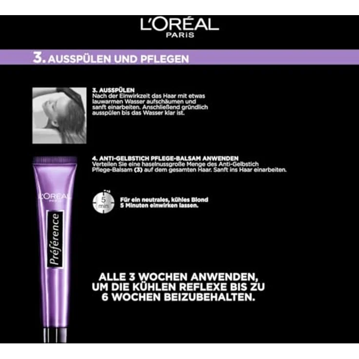 L´Oréal Paris Preference L´Oréal Paris Preference Préférence Cool Blondes Haarfarbe 1.0 pieces Sehr helles beige Aschblond 9.12 – Bild 8
