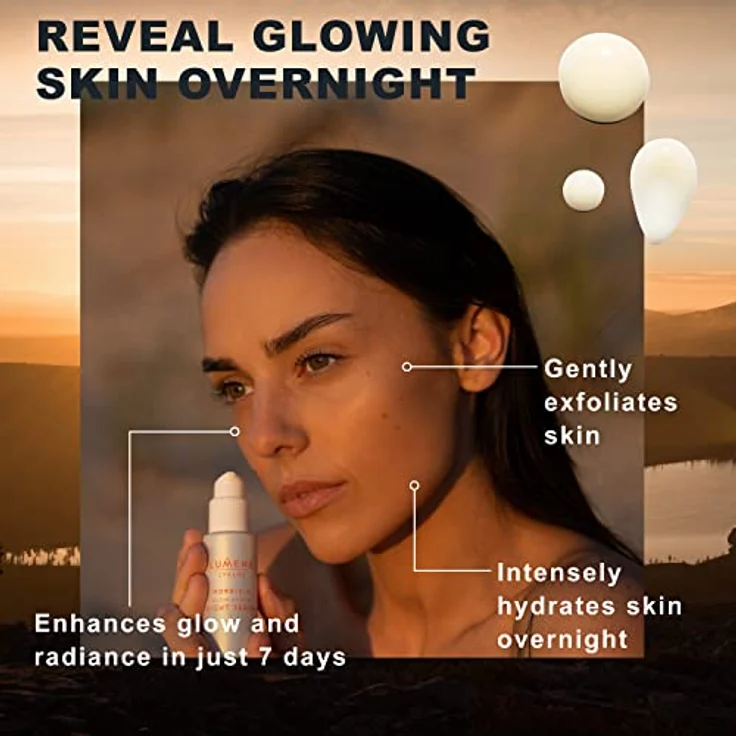 LUMENE NORDIC-C [VALO] Glow Renew Night Serum 30ml, Gesichtscreme zur Übernacht-Renovierung des Glanzes – Bild 4