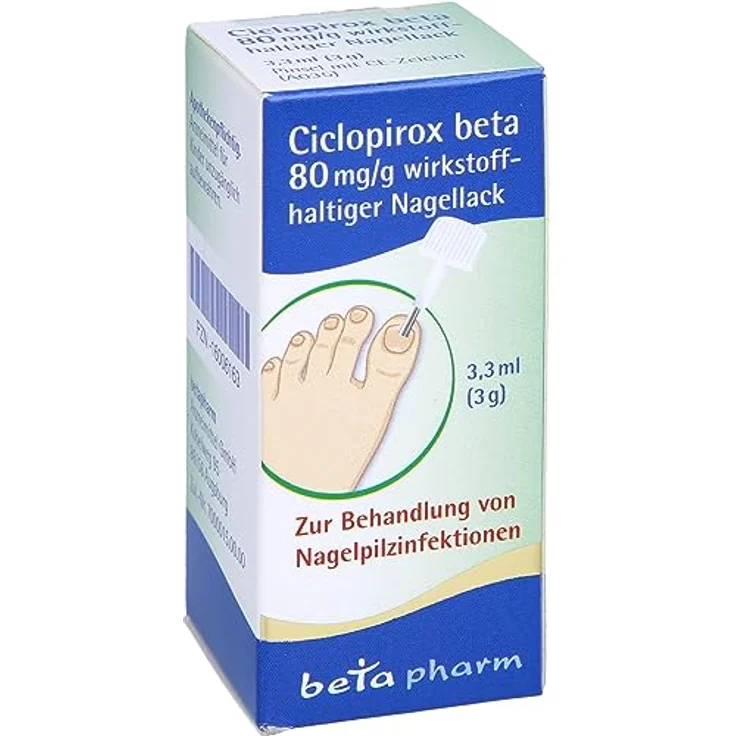 Ciclopirox beta 80 mg/g wirkstoffhaltiger Nagellack, 3.3 ml – Bild 3
