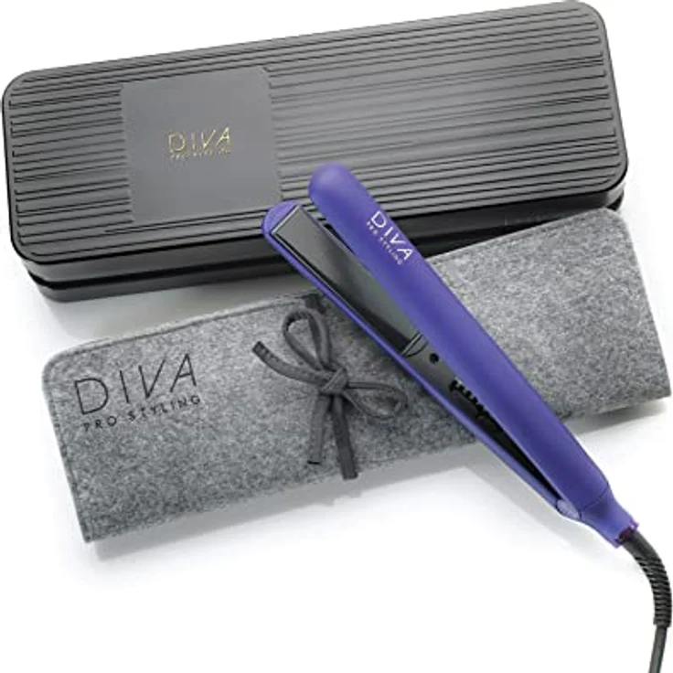 Diva Pro Styling Digital Styler Haarglätter-Glätteisen automatische Abschaltfunktion, violet – Bild 2