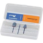 promed Pediküreaufsatz Hornhaut Set, 3-teilig, zur Entfernung von Hornhaut und Nagelhaut für Hände und Füße