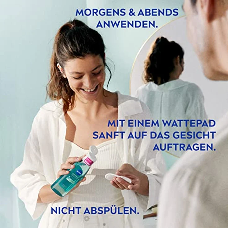 NIVEA Derma Skin Clear Gesichtswasser (200 ml), feuchtigkeitsspendender Toner für ein sichtbar verbessertes Hautbild, Gesichtstonic mit Salicylsäure und Niacinamid – Bild 3