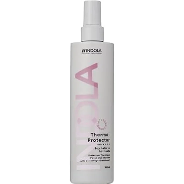 Indola Thermal Protector, Hitzeschutzspray für Hitzestylings, 300 ml, veganer Schutz für sanftes Haar – Bild 1