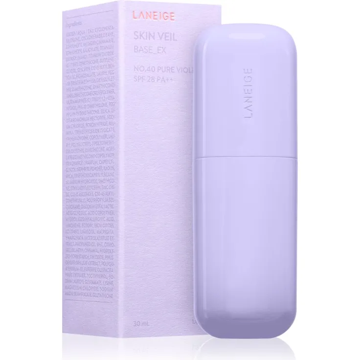 LANEIGE Skin Veil Base EX Korrektur Primer, 30 ml, Farbton Pure Violet mit langanhaltendem Effekt und glatter Oberfläche