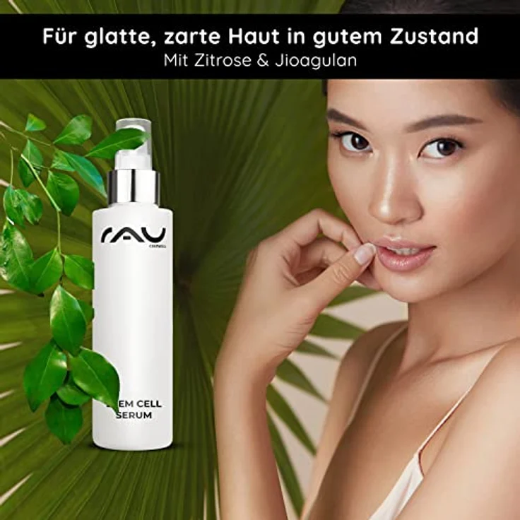 RAU Cosmetics Stem Cell Serum 100 ml - Anti-Aging Serum mit echten pflanzlichen Stammzellen, Vitamin A & Panthenol - gegen Falten: Trockene, Sensible, Unreine, Reife und Mischhaut – Bild 5