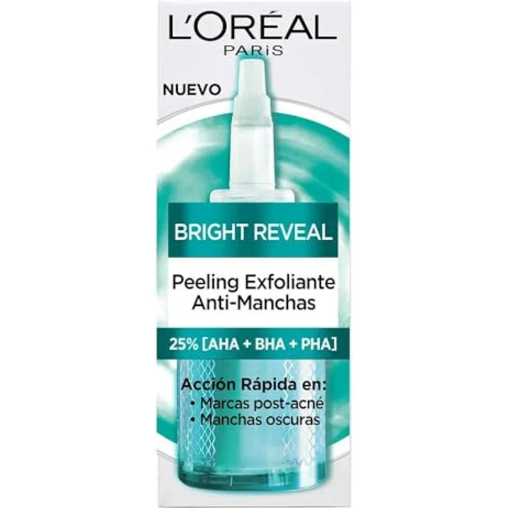 L'Oréal Paris Bright Reveal Peeling gegen Flecken, für alle Hauttypen, mit Niacinamid und 25% AHA + BHA + PHA, 25 ml – Bild 2