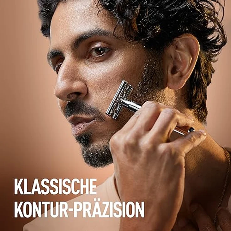 King C. Gillette Double Edge Safety Razor, Rasierhobel für Männer, + 5 Klingen – Bild 2