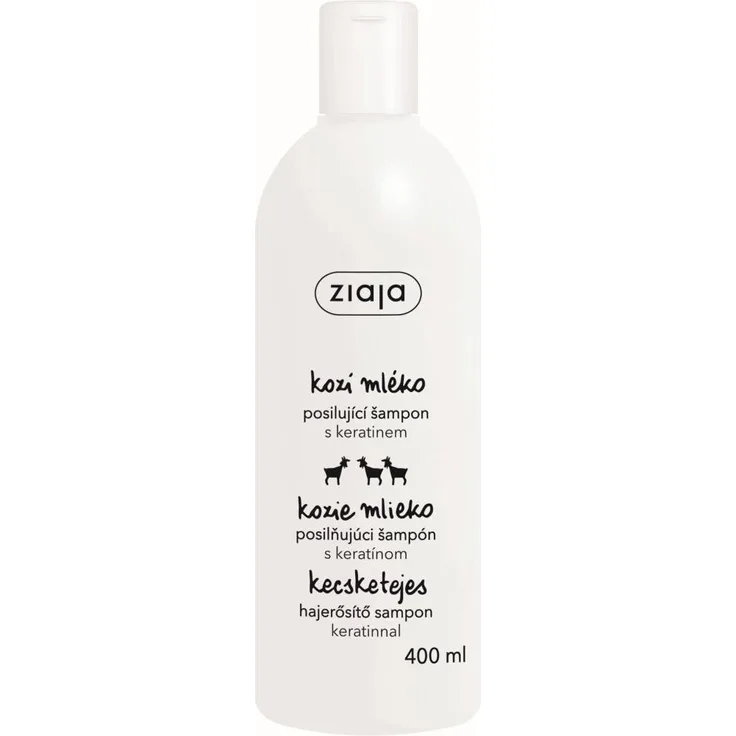 Ziaja Goat's Milk Shampoo für trockenes und mattes Haar mit Keratin, 400 ml