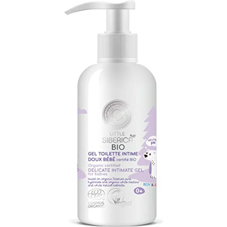 Natura Siberica Little Siberica BIO, sanftes Intimhygienegel für Kinder ab der Geburt, 250 ml, vegan und aus 95% natürlichen Inhaltsstoffen – Bild 1