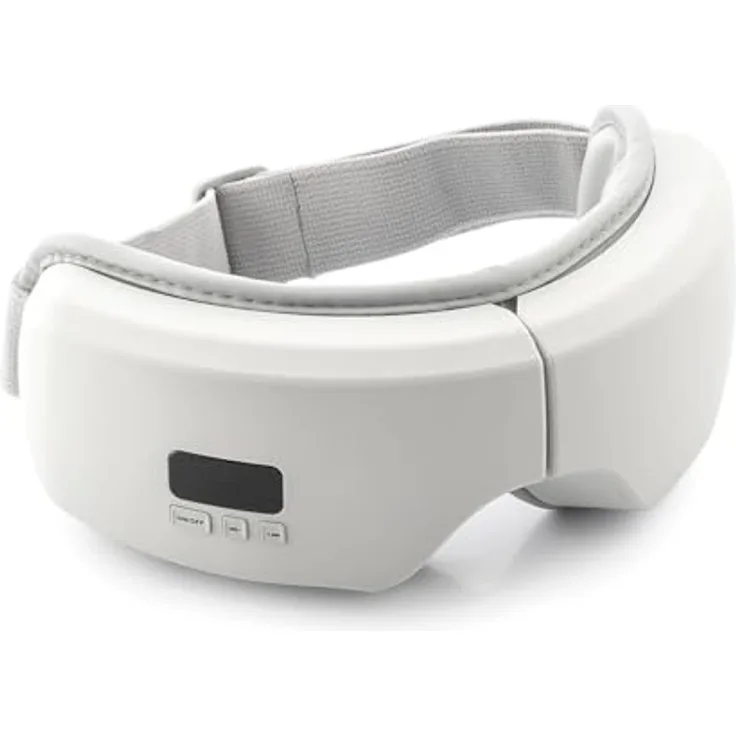 InnovaGoods Augenmassagegerät, kabelloses Massagegerät mit Wärme, Vibration und 5 Massagemodi, grau