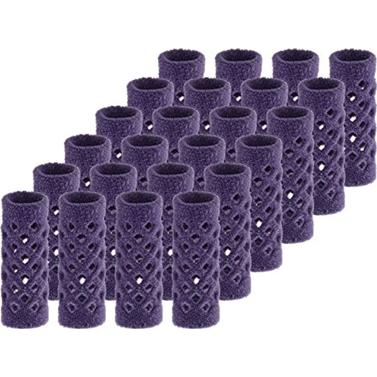 Efalock Professional Metallwickler beflockt, 15 mm, lila, 2er Pack, (2x 12 Stück) – Bild 3