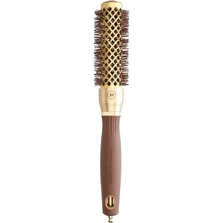 Olivia Garden - Expert Blowout Shine Haarbürste, goldfarben und braun – 25