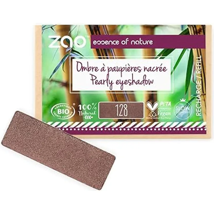 Zao Pearly Eyeshadow Refill, Nachfüllpackung Lidschatten in Nude-Tönen, 1,3 g, 100% natürliche Inhaltsstoffe, vegan und cruelty-free