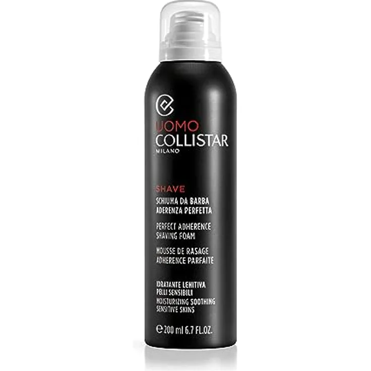 Collistar Rasierschaum für Herren, optimale Haftung, feuchtigkeitsspendend und beruhigend, 200 ml, blau