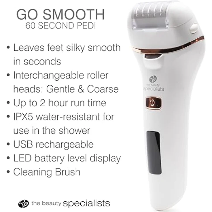 RIO Go Smooth Pedi Elektrischer Hornhautentferner, wasserdicht – Bild 10