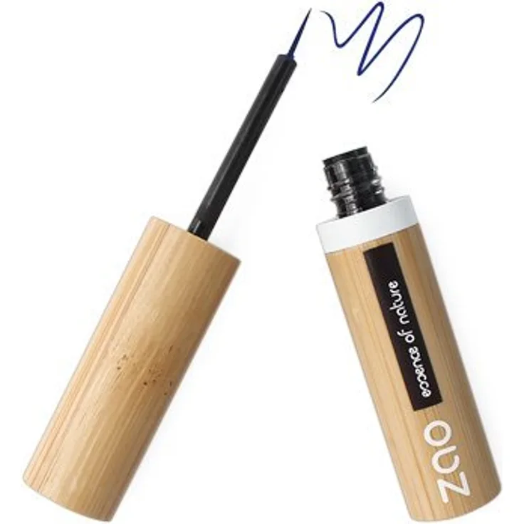 ZAO Bamboo Brush Eyeliner 4,5 g - Electric Blue, langanhaltender Eyeliner für empfindliche Augen