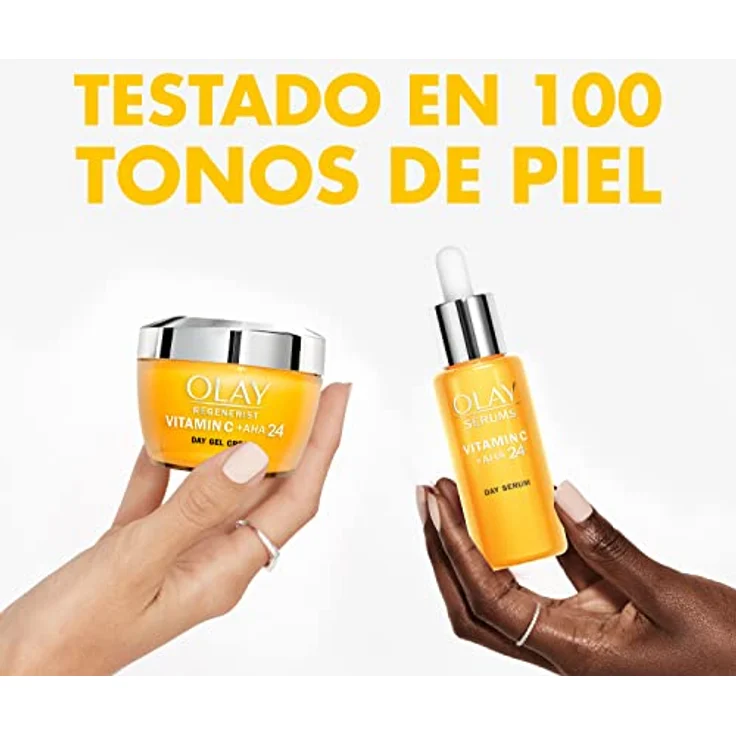 Olay Regenerist Tagescreme mit Vitamin C und AHA 24, 50ml - feuchtigkeitsspendendes Gel für strahlende Haut – Bild 8