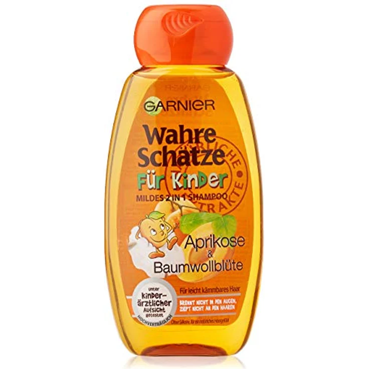 Garnier 2in1 Shampoo, mild, für Kinder, reinigt besonders schonend, brennt nicht in den Augen, ohne Parabene, ohne Silikone, Wahre Schätze, 1er Pack (1 x 250 ml) – Bild 1