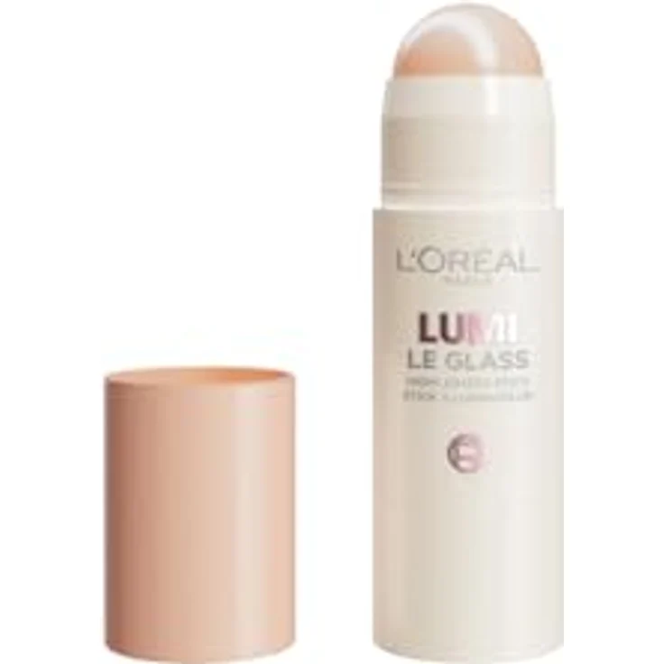 L'Oréal Paris Lumi Le Glass Highlighter Stick, 610 PEARL ECLAT, für strahlenden Teint, leicht aufbaubar, ganztägiger Halt, 7 ml – Bild 1