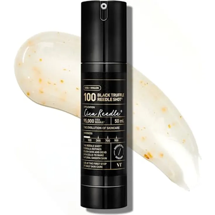 VT Cosmetics Black Truffle Reedle Shot® 100 Gesichtsserum, revitalisierendes Serum mit schwarzem Trüffel-Extrakt und CICA REEDLE™, 30 ml