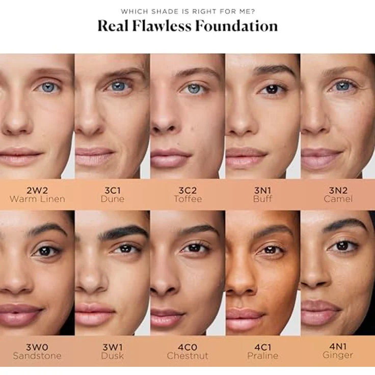 Laura Mercier REAL FLAWLESS FOUNDATION, wasserfeste Foundation mit aufbaubarer Deckkraft, 29 ml, Farbe 3C2 Toffee – Bild 5