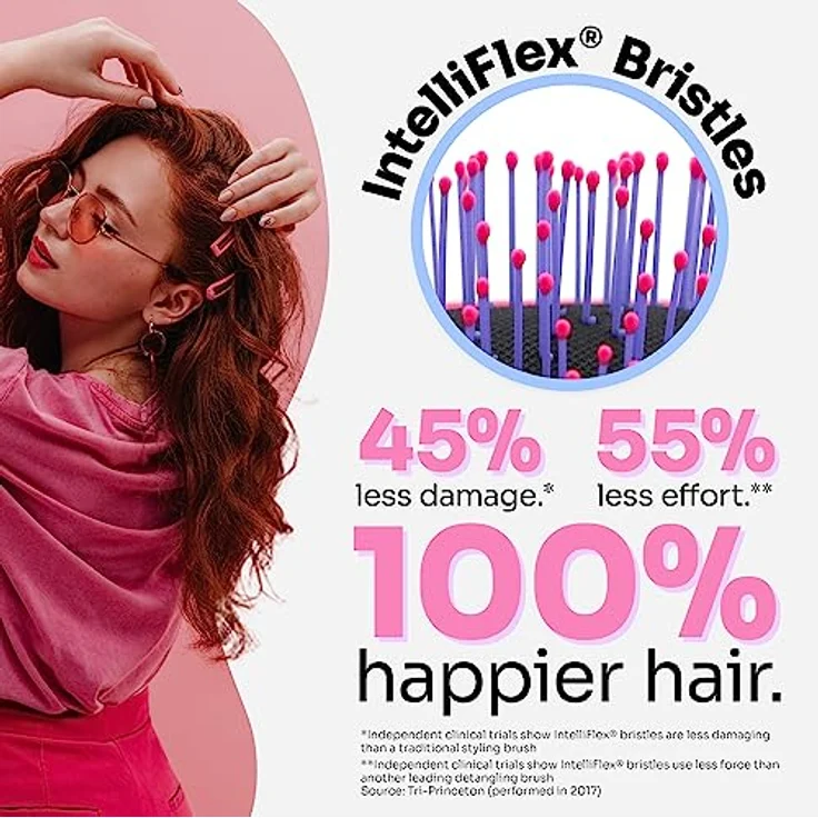 Wet Brush Detangler for Thick hair Pink Haarbürste für die leichte Kämmbarkeit des Haares Pink 1 St. – Bild 3