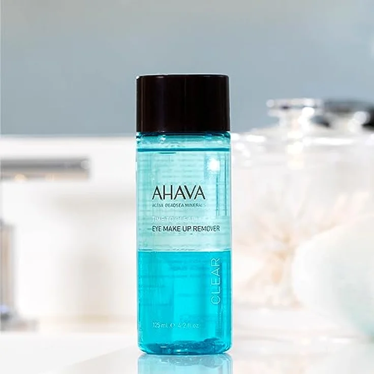 Ahava Time To Clear Eye Make Up Remover 125 ml, für Wasserfestes Make-up, für empfindliche Haut  – Bild 4