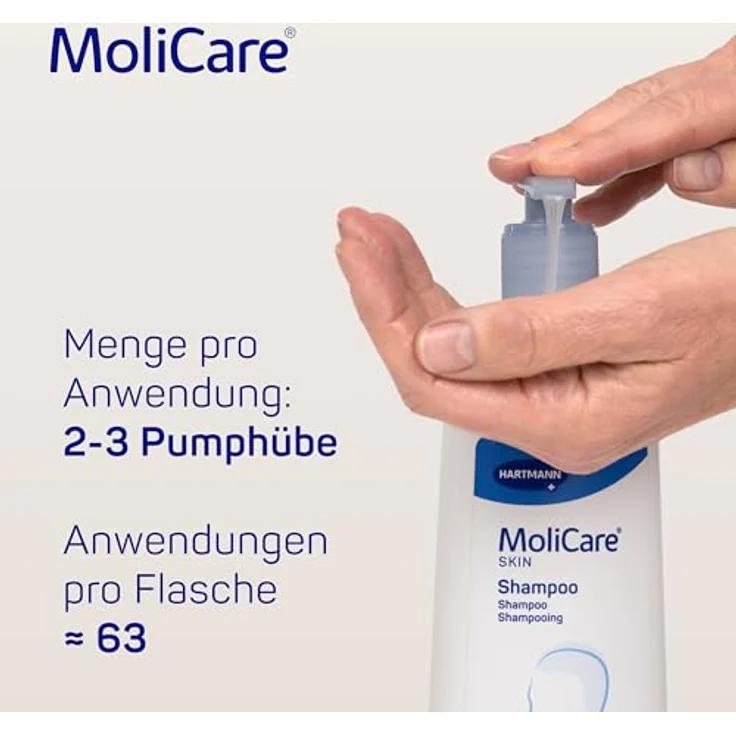 MoliCare Skin Shampoo: pH-hautneutrale Haarwäsche mit Panthenol und Mandelöl, 500 ml – Bild 5