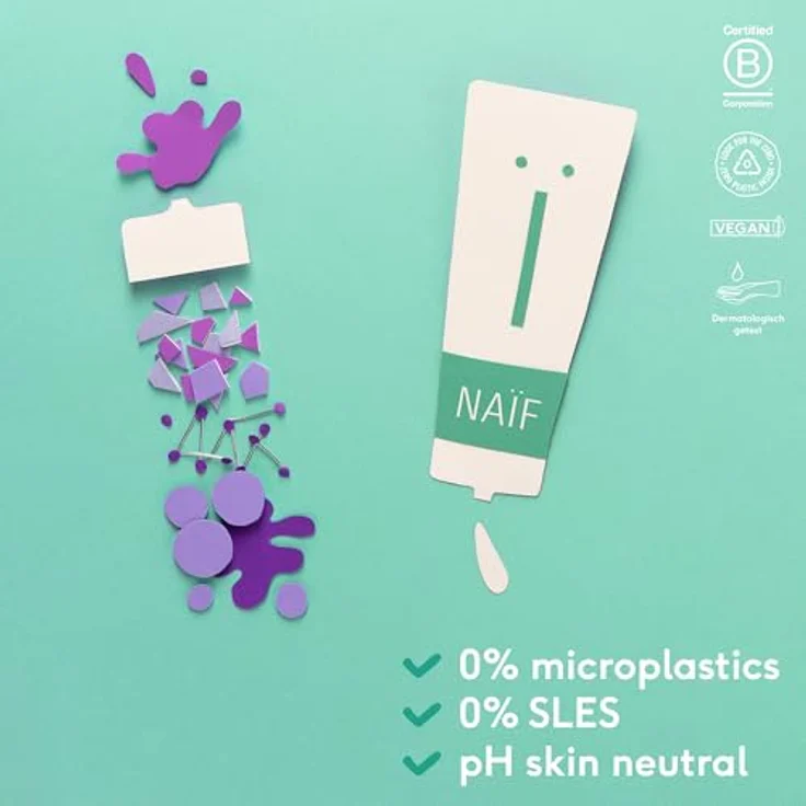 Naïf 2 in 1 Shampoo & Duschgel - Parfümfrei - Ohne SLES, Mikroplastik oder Silikone - Dermatologisch getestet - 200ml – Bild 5