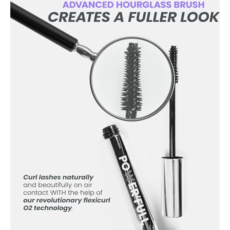 WONDERSKIN Power’Full Wimpernverlängernde Volumenmascara, 10 ml, für dichtere und längere Wimpern, vegan – Bild 3
