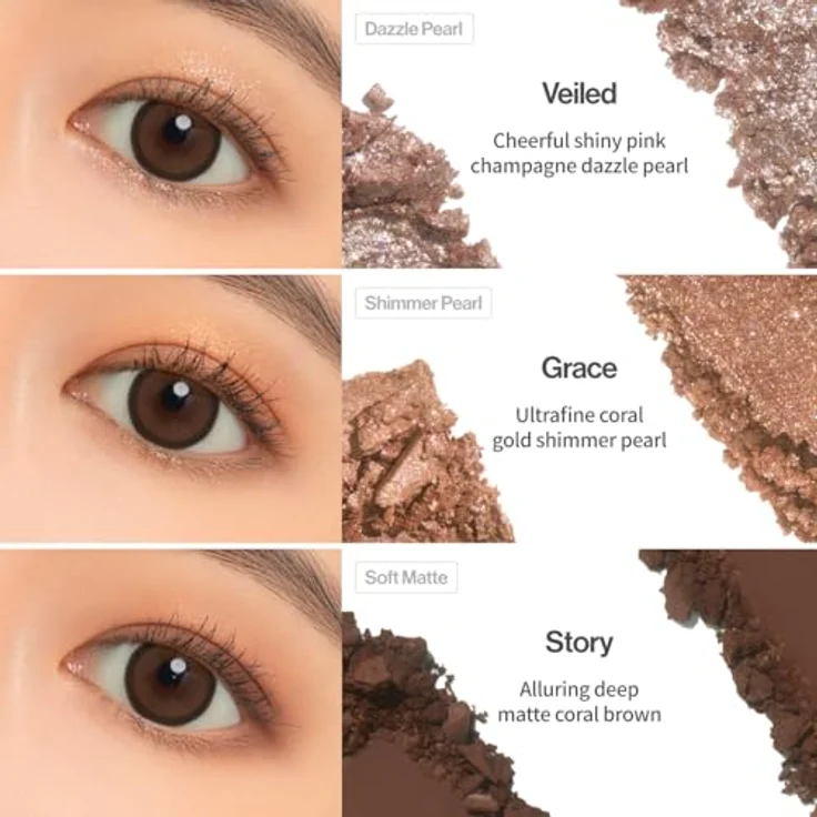 Unleashia Glitterpedia Eye Palette, Lidschattenpalette Farbton No.3 All of Coral Pink, 6.2 g, intensiv pigmentierte Glitzer-Farbtöne für Tag- und Abendlooks – Bild 8