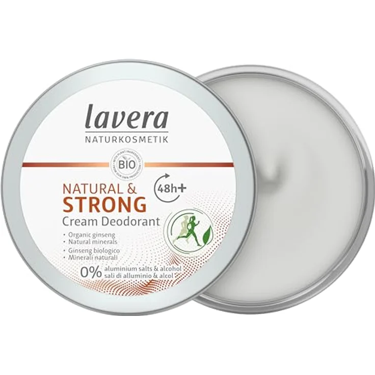 lavera Deo Creme NATURAL & STRONG 48+ h - 50ml, vegan, ohne Aluminium - mit Bio-Ginseng und natürlichen Mineralien – Bild 3