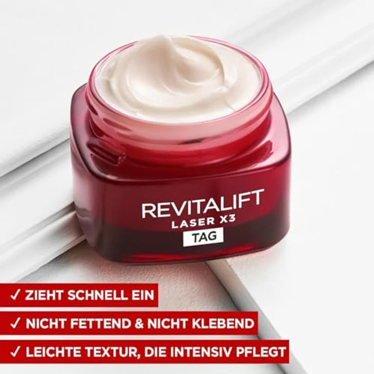 L'Oréal Paris Revitalift Laser X3 Anti-Aging-Tagescreme, mildert Falten und strafft die Haut, 50ml – Bild 4