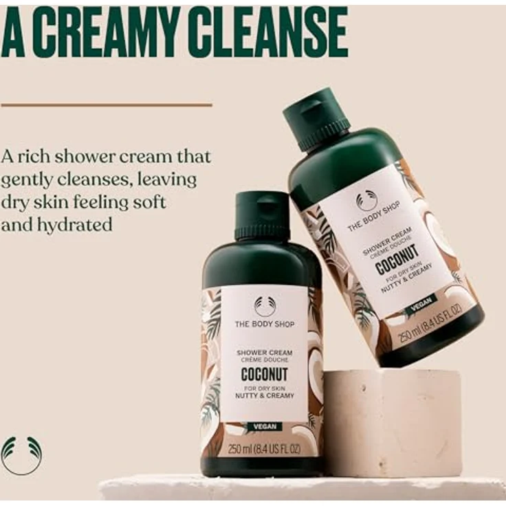 The Body Shop Coconut Bath Shower Cream, unisex, milde Duschcreme mit Kokosnussduft, 250 ml – Bild 4