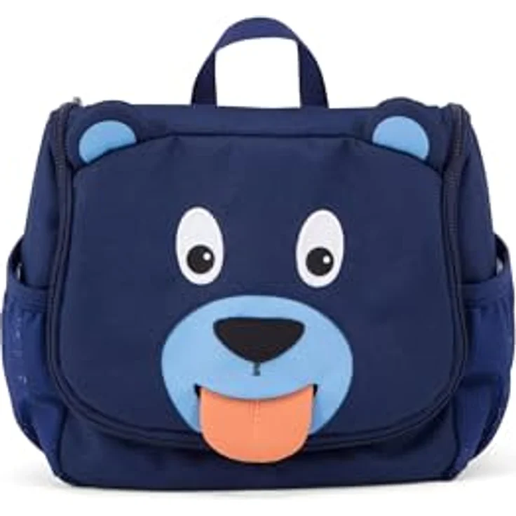 Affenzahn Kulturtasche Bär für 1-3 Jährige Kinder im Kindergarten - Blau – Bild 2